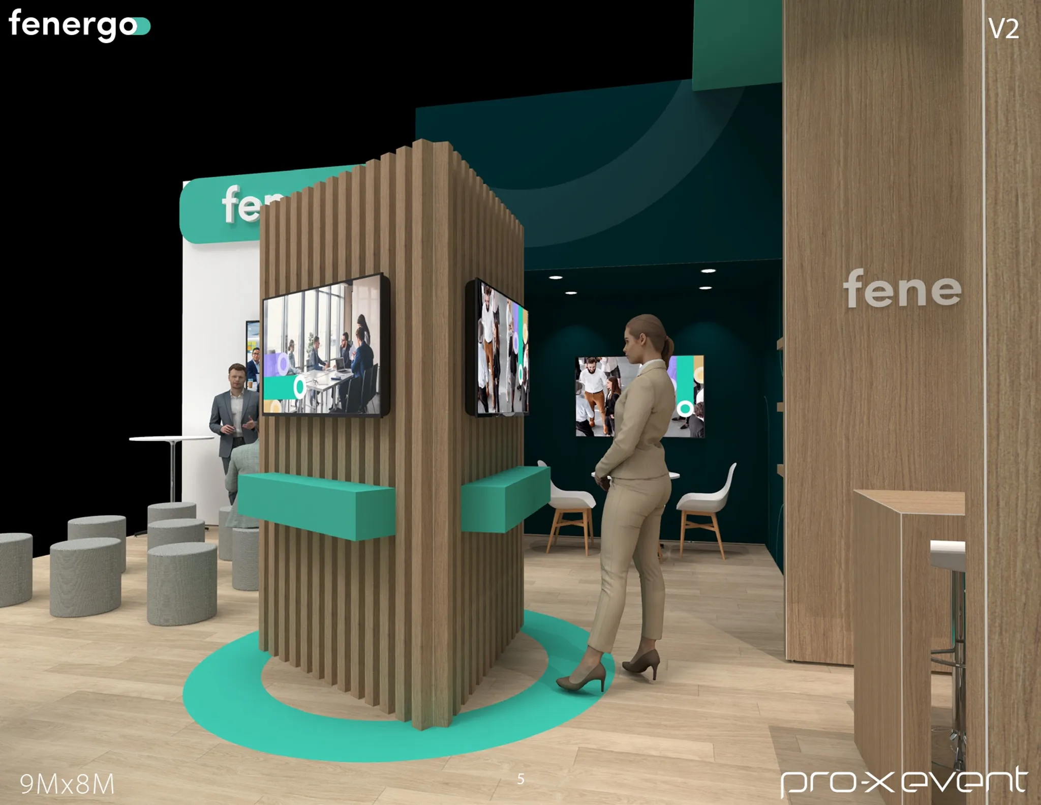 30x30 Péninsule booth design by Pro-X Exhibits